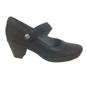 Abeo Bio System 7.5 N Rebeka Mary Jane Black Mary Jane Leather Women's Shoes